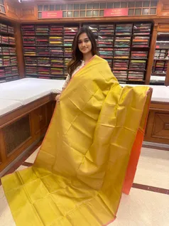 lightweight-silk-saree-in-lime-yellow-with-peach-border-sw00000304-a