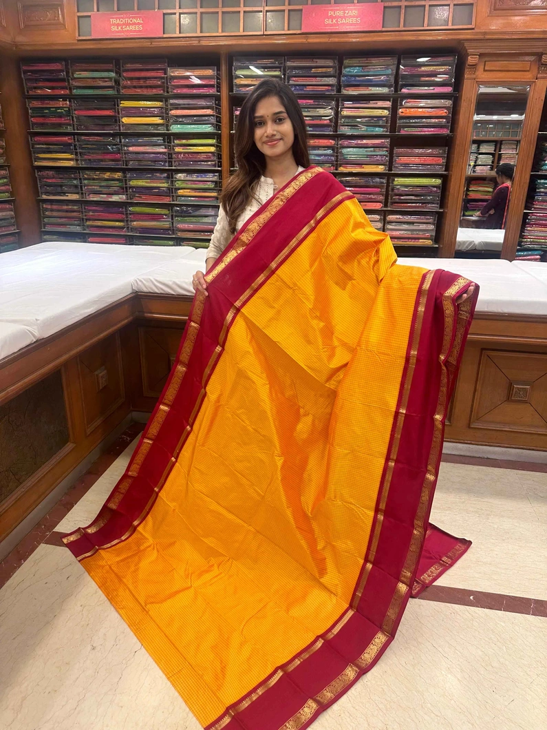 kanchi-silk-saree-in-mango-yellow-with-maroon-rettai-pettu-border-and-tiny-checks-sw00000312-a