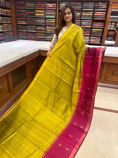 pure-tussar-silk-saree-lime-yellow-with-magenta-temple-border-sw00000321-a