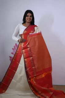 pure-kanchi-silk-saree-in-half-white-with-orange-rettai-pettu-border-sw00000325-b