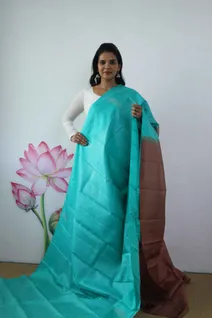 lightweight-silk-saree-in-turquoise-green-with-chocolate-brown-pallu-sw00000339-a