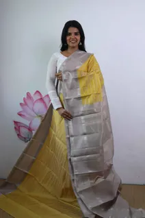 charming-lime-yellow-and-beige-lightweight-silk-saree-with-rettai-pettu-border-sw00000354-b