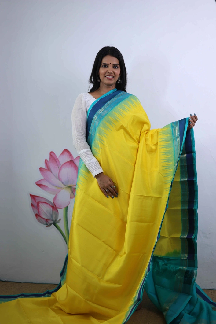 sunshine-yellow-and-teal-kanchi-silk-saree-sw00000363-a