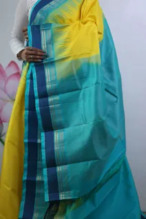 sunshine-yellow-and-teal-kanchi-silk-saree-sw00000363-c