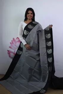 pure-zari-kanchi-silk-saree-with-grey-and-black-tiny-checks-and-black-border-sw00000366-a