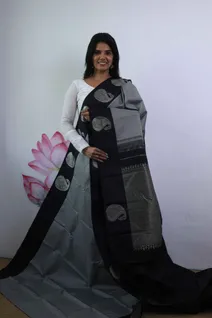 pure-zari-kanchi-silk-saree-with-grey-and-black-tiny-checks-and-black-border-sw00000366-b