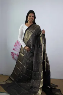 pure-kanchi-silk-saree-with-black-body-golden-checks-and-tiny-buttas-sw00000375-a