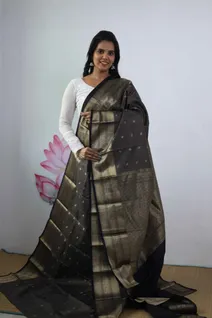 pure-kanchi-silk-saree-with-black-body-golden-checks-and-tiny-buttas-sw00000375-b