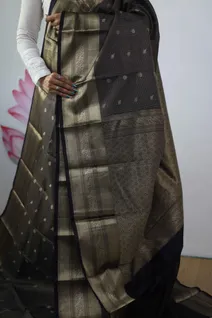 pure-kanchi-silk-saree-with-black-body-golden-checks-and-tiny-buttas-sw00000375-c