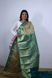 elegant-cream-fusion-silk-saree-with-green-border-sw00000388-b