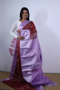 regal-maroon-fusion-silk-saree-with-lavender-border-sw00000389-b