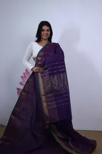 violet-cotton-saree-with-golden-stripes-sw00000395-b