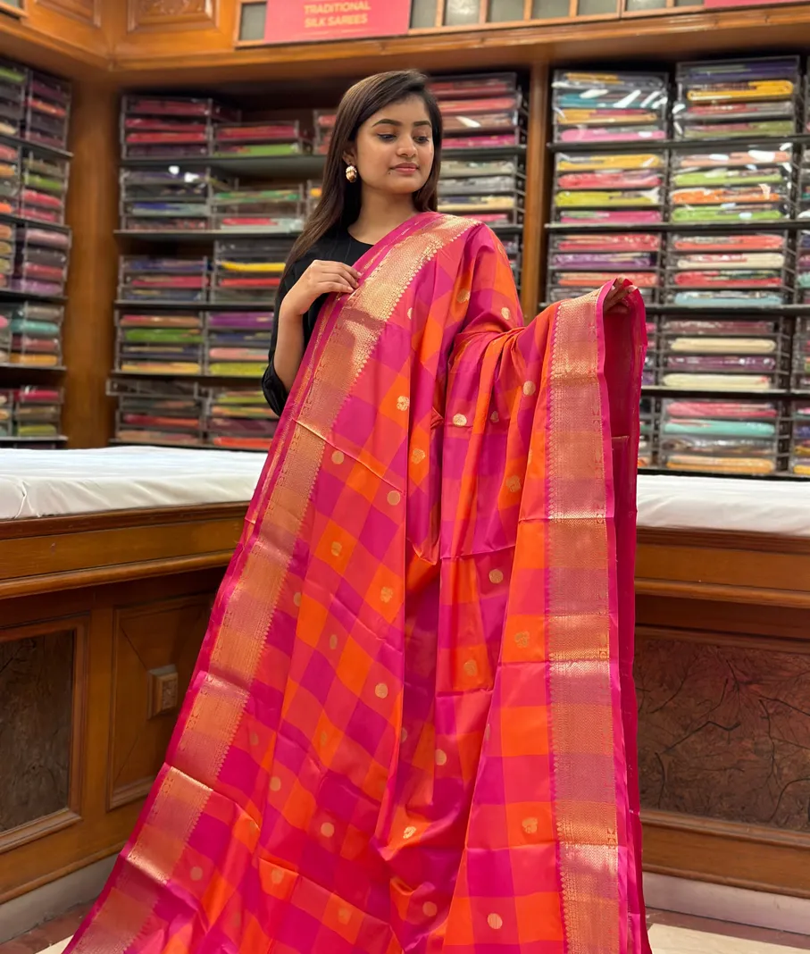 orange-and-pink-semi-silk-saree-with-big-box-design-sw00000424-a