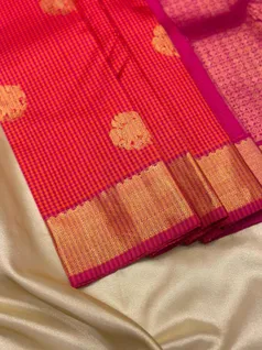 orange-and-pink-pure-zari-kanchi-silk-saree-with-checks-sw00000456-b