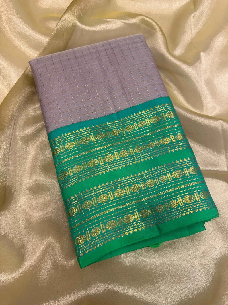 grey-and-green-pure-zari-kanchi-silk-saree-with-zari-checks-pattern-sw00000462-a