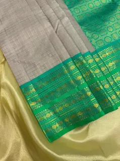 grey-and-green-pure-zari-kanchi-silk-saree-with-zari-checks-pattern-sw00000462-b