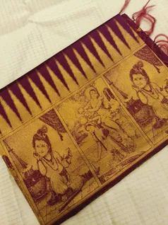 maroon-semi-tussar-saree-with-lord-krishna-print-sw00000467-a