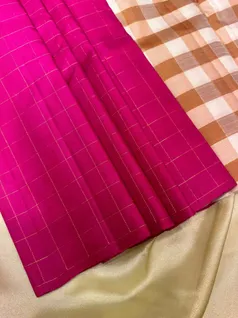 cream-and-magenta-pure-zari-kanchi-silk-saree-with-checks-pattern-sw00000477-b