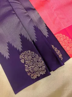 majestic-pure-kanchi-silk-saree-navy-blue-with-silver-zari-temple-border-pink-pallu-sw00000479-b