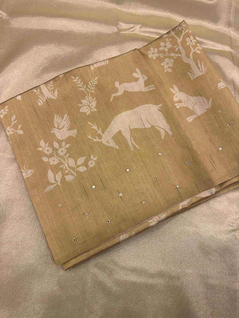 golden-yellow-semi-tussar-saree-with-animal-prints-sw00000495-a