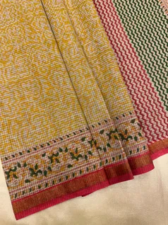 block-print-cotton-saree-in-cream-with-mustard-floral-print-maroon-border-with-dual-blouse-sw00000502-b