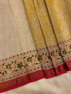 block-print-cotton-saree-in-cream-with-mustard-floral-print-maroon-border-with-dual-blouse-sw00000502-c