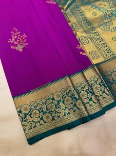 semi-silk-saree-in-violet-with-bottle-green-floral-print-sw00000511-b