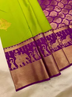 semi-silk-saree-in-parrot-green-with-magenta-kalyana-vaibhogam-scenery-border-sw00000512-b