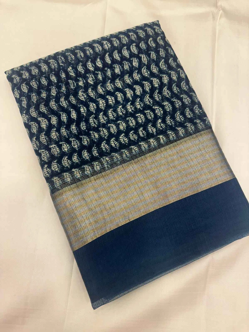 indigo-print-kota-cotton-saree-with-paisley-design-sw00000526-a
