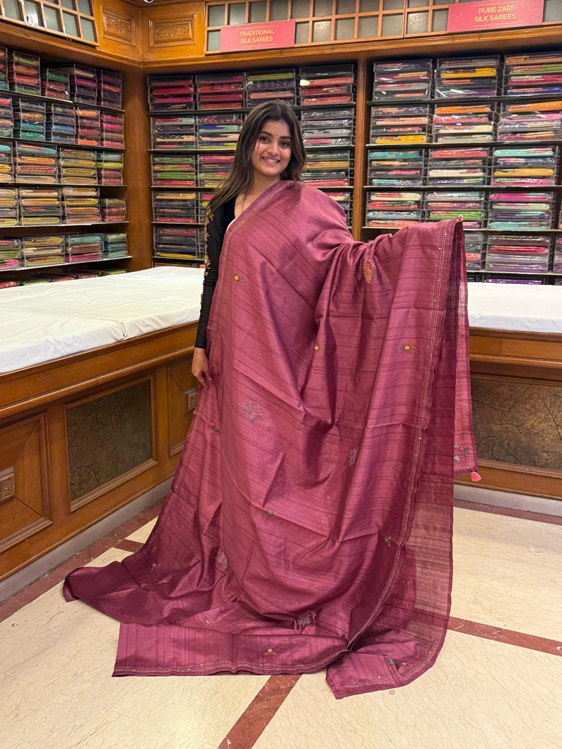 elegant-wine-colored-semi-tussar-silk-saree-with-subtle-embroidery-sw00000548-a