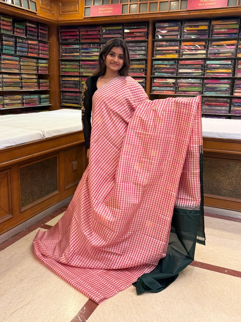 elegant-pink-checkered-lightweight-silk-saree-00579-a
