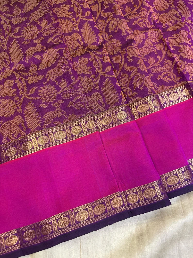 silk-cotton-vanasingaram-saree-brown-with-magenta-rettai-pettu-rudraksh-border-sw00000634-a