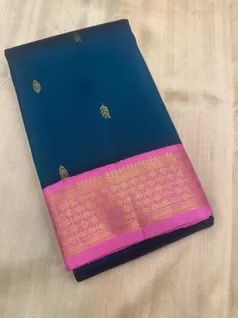 bottle-green-elegance-pure-zari-kanchi-silk-saree-with-baby-pink-border-sw00000682-a