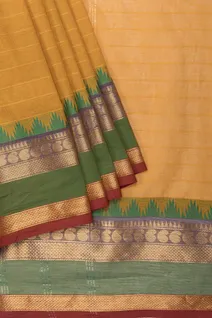 mustard-pure-cotton-saree-with-temple-border-in-green-sw00000694-b