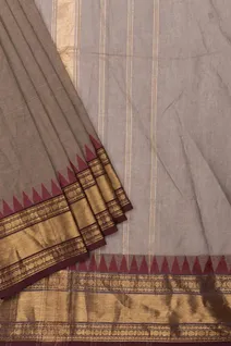 grey-pure-cotton-saree-with-zari-border-and-temple-motifs-sw00000695-b