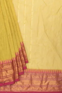 lime-yellow-cotton-saree-with-rettai-pettu-border-sw00000700-b