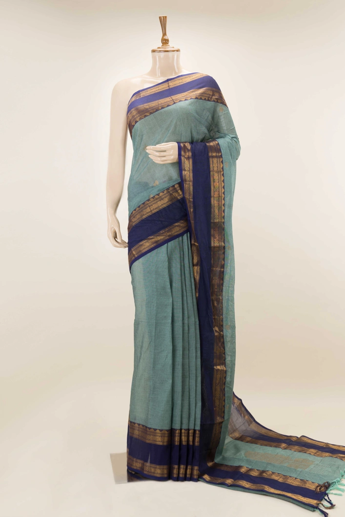 greyish-blue-cotton-saree-with-navy-blue-rettai-pettu-border-sw00000701-a