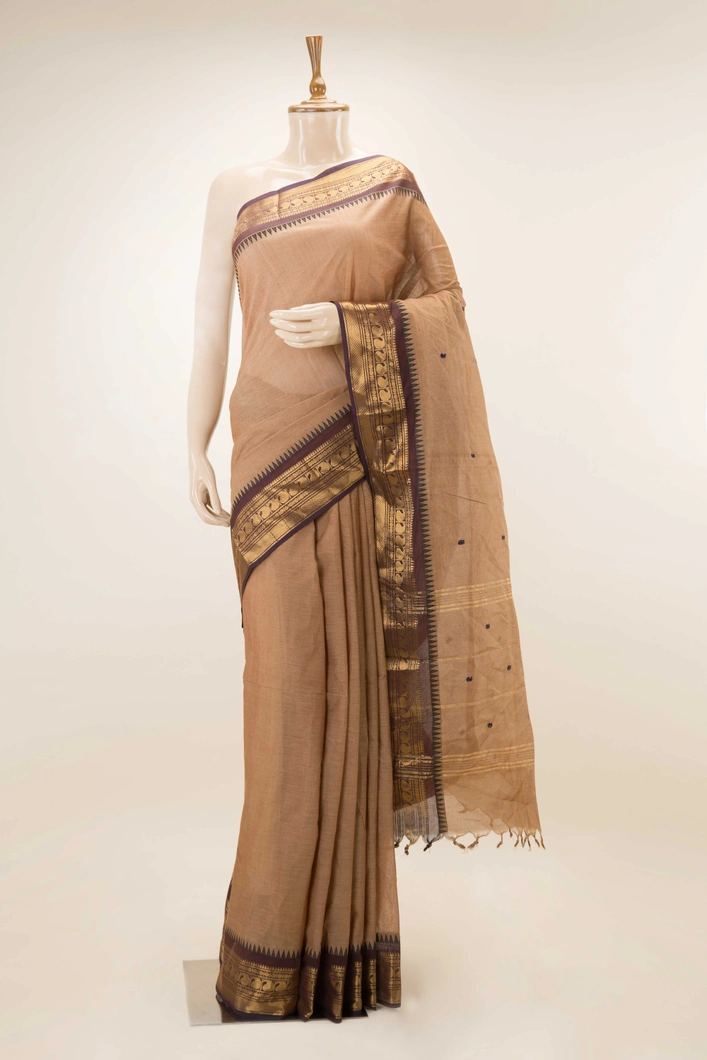 beige-cotton-saree-with-brown-temple-border-sw00000707-a