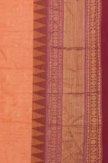 rust-orange-pure-cotton-saree-with-maroon-temple-border-sw00000708-d