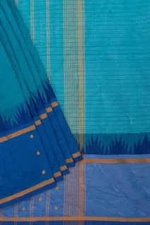 sea-blue-pure-cotton-saree-with-royal-blue-temple-broad-border-sw00000711-b