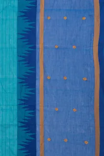 sea-blue-pure-cotton-saree-with-royal-blue-temple-broad-border-sw00000711-d