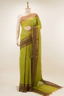 parrot-green-pure-cotton-saree-with-maroon-rettai-pettu-border-sw00000712-a