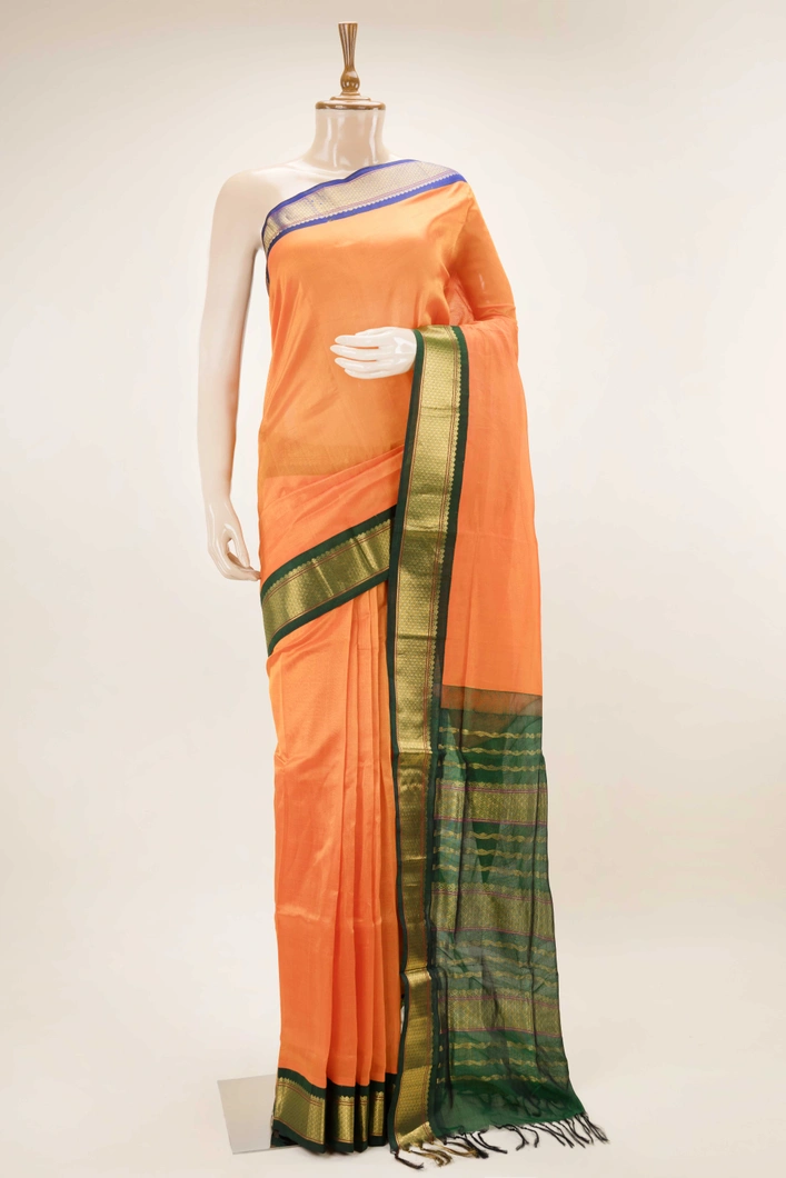 mango-yellow-silk-cotton-saree-with-dark-green-getti-border-sw00000715-a