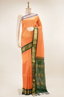 mango-yellow-silk-cotton-saree-with-dark-green-getti-border-sw00000715-a