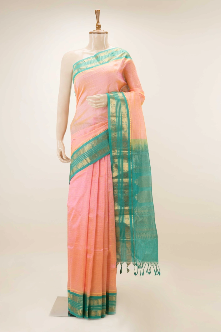 silk-cotton-vairaoosi-saree-peach-with-green-zari-border-checks-sw00000645-a