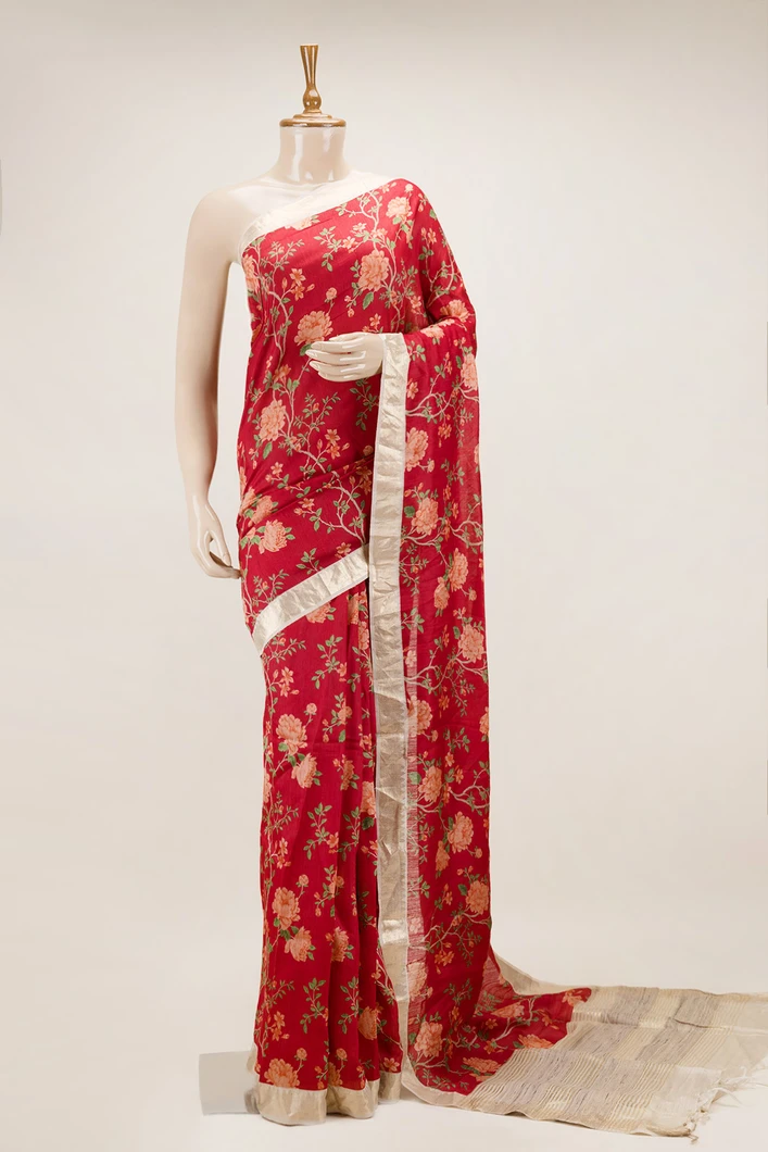 deep-red-pure-tussar-silk-saree-with-peach-floral-digital-print-and-zari-border-sw00000726-a
