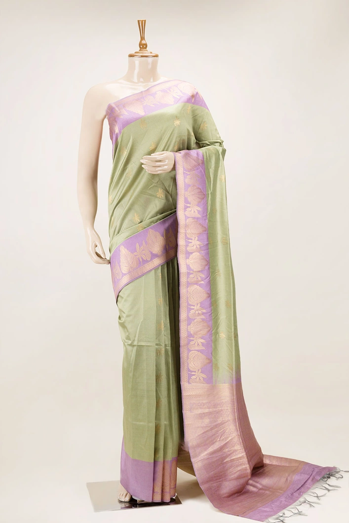 pista-green-semi-tussar-saree-with-lavender-border-sw00000734-a