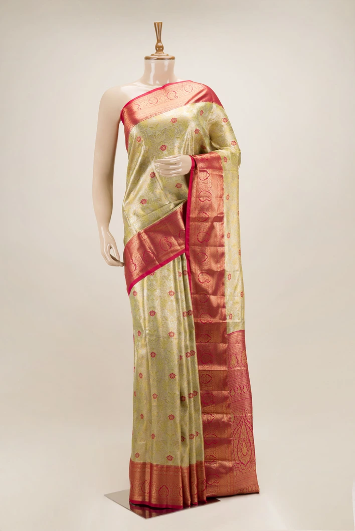 olive-green-fusion-silk-saree-with-floral-zari-brocade-and-contrast-red-border-sw00000746-a