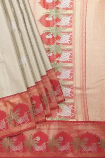 grey-fusion-silk-saree-with-red-border-and-pichwai-motifs-sw00000749-b