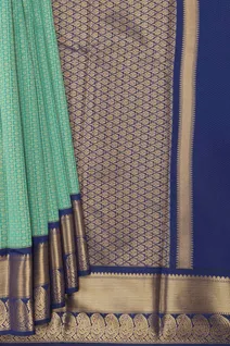 turquoise-blue-semi-silk-saree-with-navy-blue-zari-border-sw00000751-b